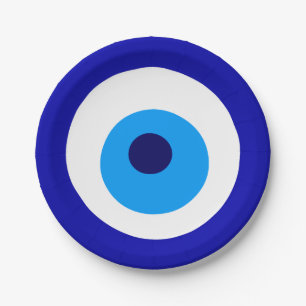 Assiettes En Carton Plaque de papier "Evil Eye"