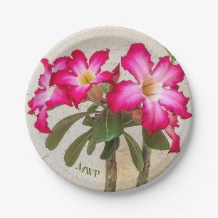 Assiettes En Carton Plaque de papier Fleurs Roses du désert
