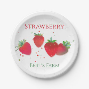 Assiettes En Carton Plaque de papier fraise
