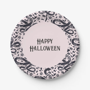 Assiettes En Carton Plaque de papier Halloween à thème serpent