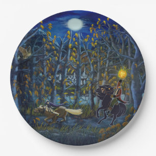 Assiettes En Carton Plaque de papier Halloween Headless Horseman