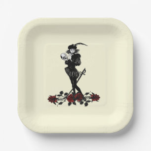 Assiettes En Carton Plaque de papier jaune hameçon
