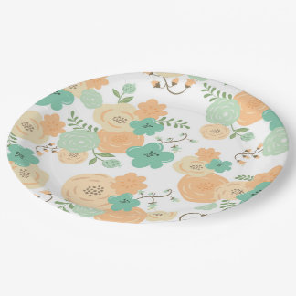 Assiettes En Carton Plaque de papier jetable florale rustique