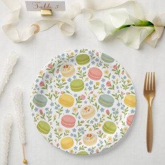 Assiettes En Carton Plaque de papier Macaron Floral