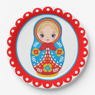 Assiettes En Carton Plaque de papier Matryoshka