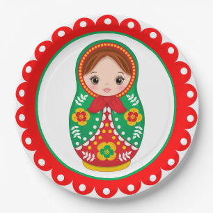 Assiettes En Carton Plaque de papier Matryoshka
