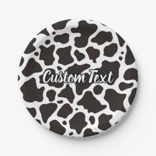 Assiettes En Carton Plaque de papier Motif de vache