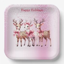 Assiettes En Carton Plaque de papier Noël Deer