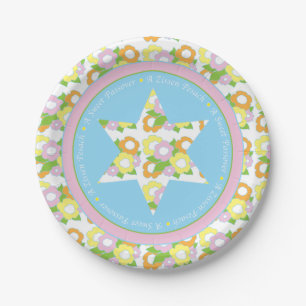Assiettes En Carton Plaque de papier passover Pastel motif floral