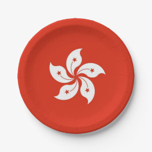 Assiettes En Carton Plaque de papier patriotique avec drapeau de Hong 