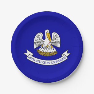 Assiettes En Carton Plaque de papier patriotique avec drapeau de la Lo