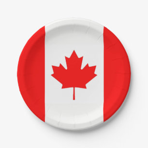 Assiettes En Carton Plaque de papier patriotique avec drapeau du Canad