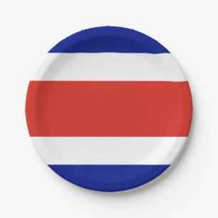 Assiettes En Carton Plaque de papier patriotique avec drapeau du Costa