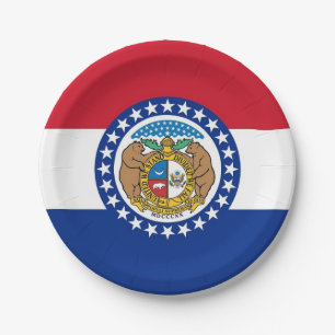 Assiettes En Carton Plaque de papier patriotique avec drapeau du Misso