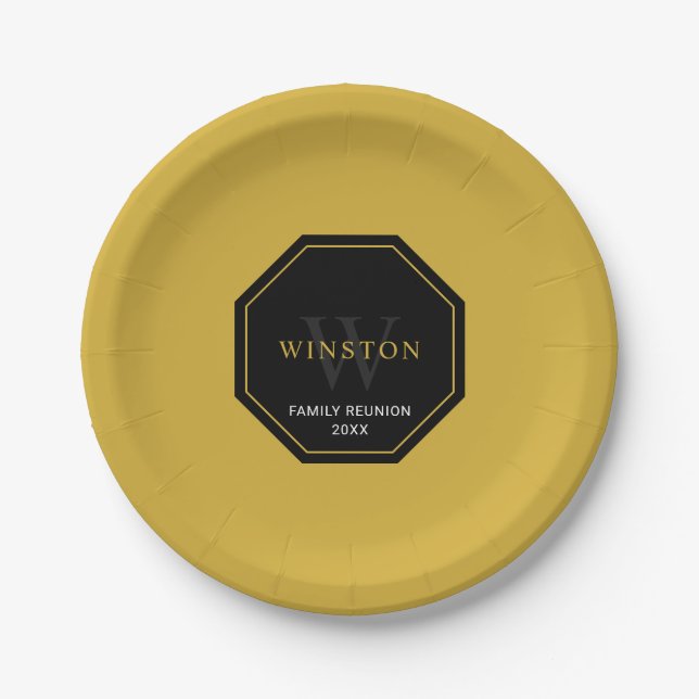 Assiettes En Carton Plaque de papier personnalisée pour réunion famili (Devant)