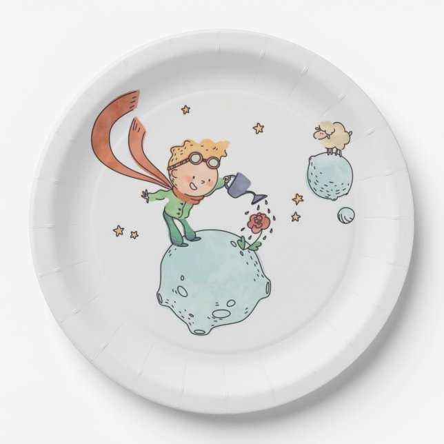 Assiettes En Carton Plaque de papier Petit Prince (Devant)
