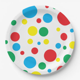 Assiettes En Carton Plaque de papier point Polka