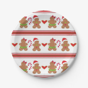 Assiettes En Carton Plaque de papier pour biscuits Festin Gingerbread