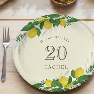 Assiettes En Carton Plaque de papier pour fête d'anniversaire de citro