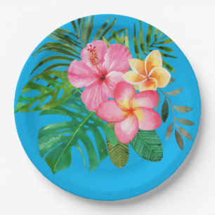 Assiettes En Carton Plaque de papier pour Hibiscus tropical