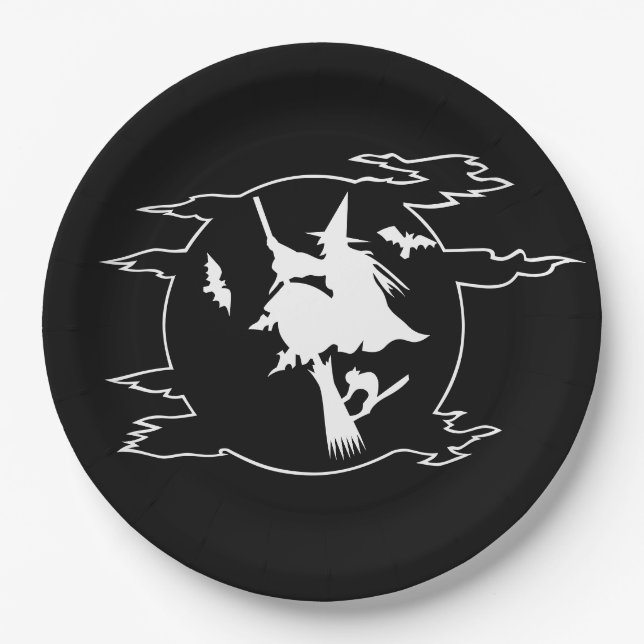 Assiettes En Carton Plaque de papier pour partie d'Halloween (Devant)