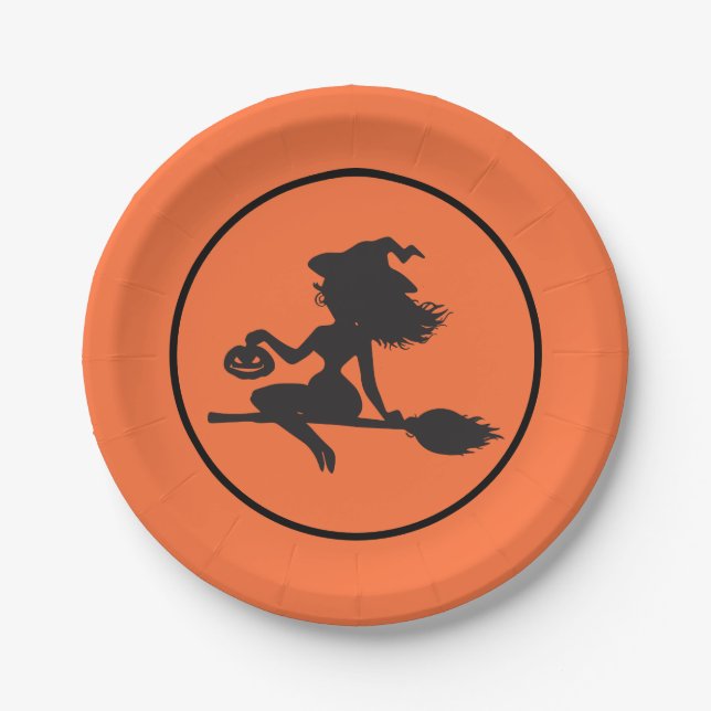 Assiettes En Carton Plaque de papier pour partie d'Halloween (Devant)