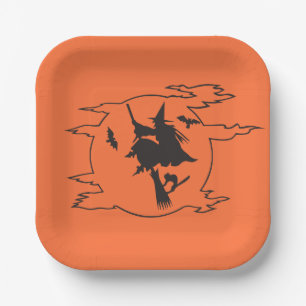 Assiettes En Carton Plaque de papier pour partie d'Halloween