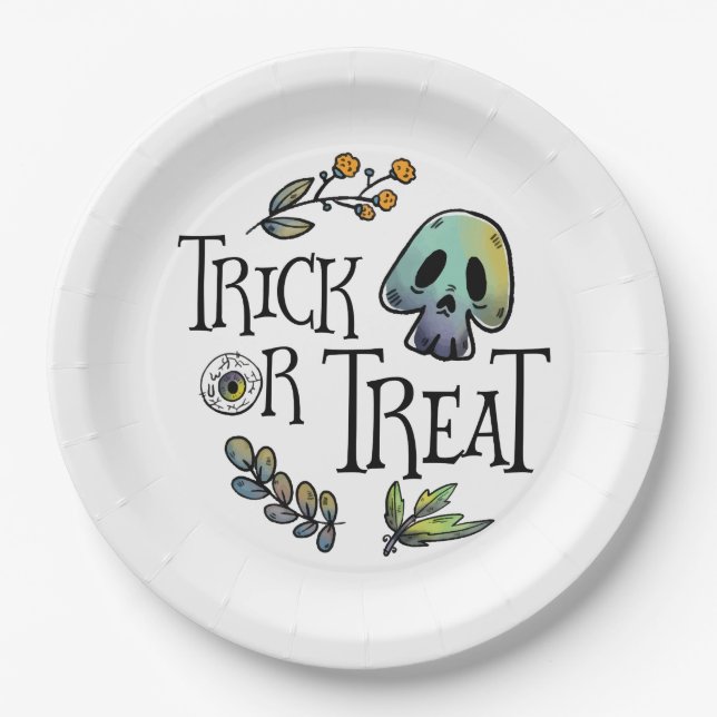 Assiettes En Carton Plaque de papier pour partie Halloween (Devant)
