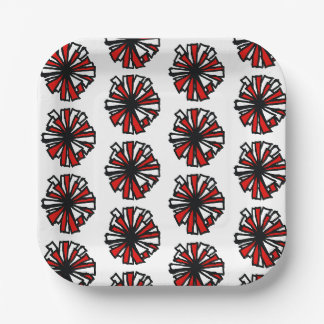 Assiettes En Carton Plaque de papier rouge blanc