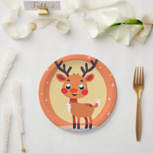 Assiettes En Carton Plaque de papier Rudolph