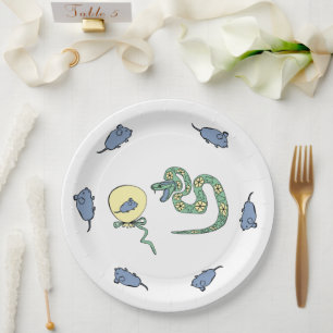 Assiettes En Carton Plaque de papier serpent Nouvel An Fête