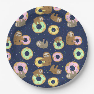 Assiettes En Carton Plaque de papier Sloth