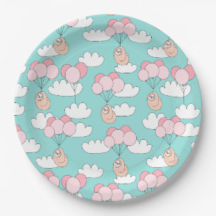 Assiettes En Carton Plaque de papier Sloth