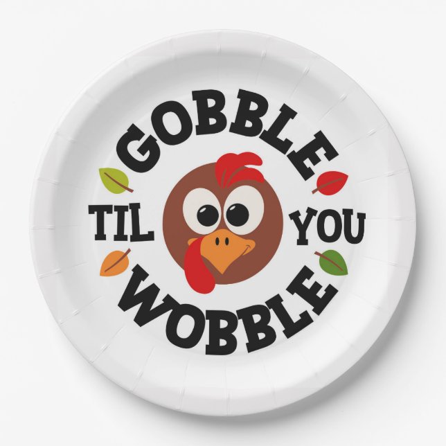 Assiettes En Carton Plaque de papier Thanksgiving (Devant)