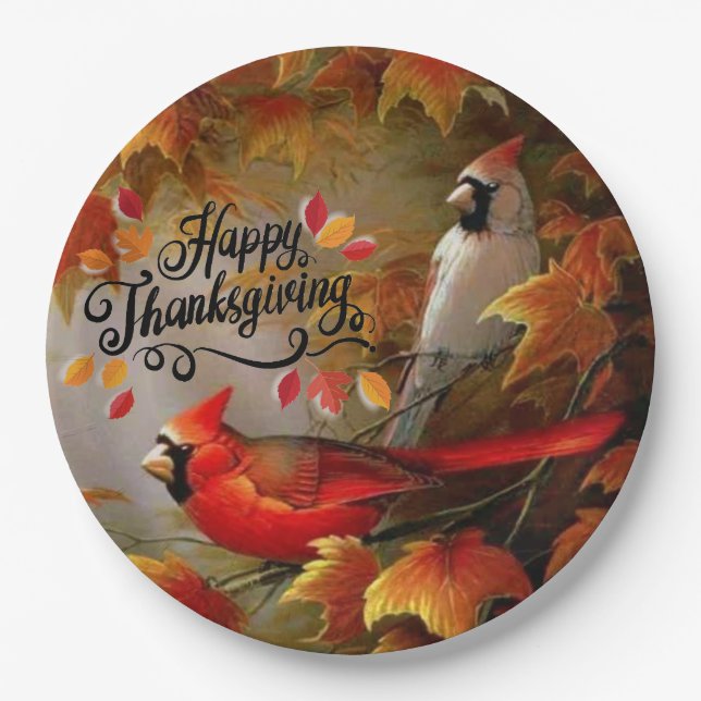 Assiettes En Carton Plaque de papier Thanksgiving (Devant)
