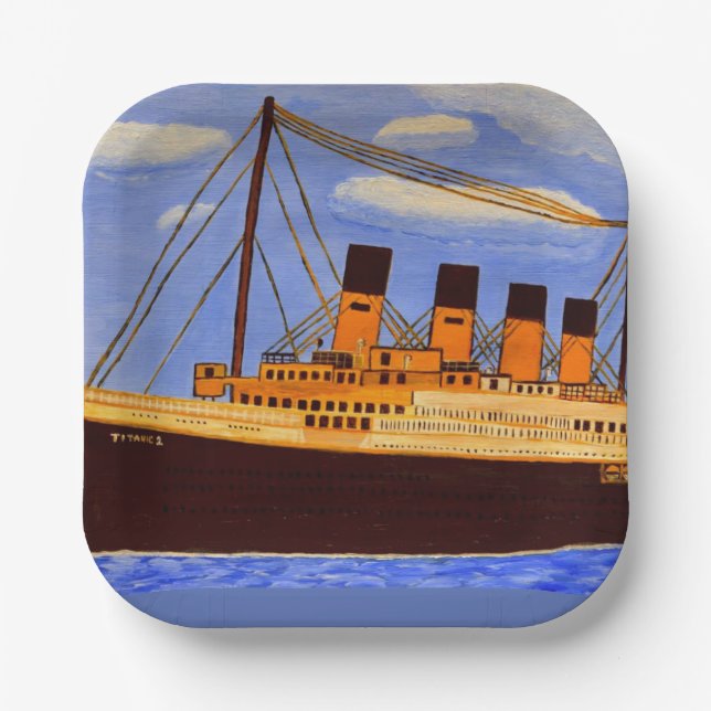 Assiettes En Carton Plaque de papier Titanic (Recto)
