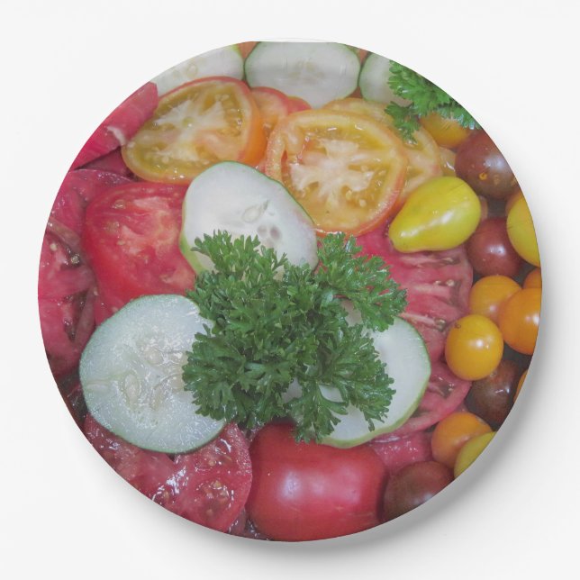 Assiettes En Carton Plaque de papier tomate (Devant)