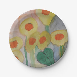 Assiettes En Carton Plaque de papier tournesol Abstraite
