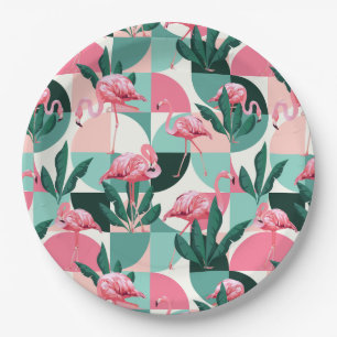 Assiettes En Carton Plaque de papier tropicale