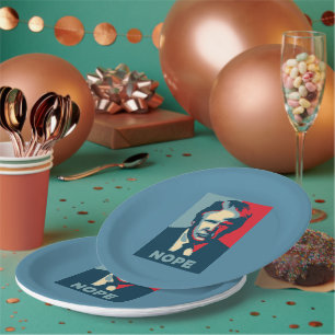Assiettes En Carton Plaque de papier Trump Nope