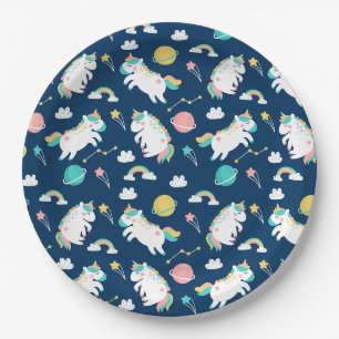 Assiettes En Carton Plaque de papier Unicorne