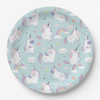 Assiettes En Carton Plaque de papier Unicorne