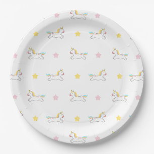 Assiettes En Carton Plaque de papier Unicorne