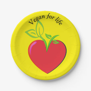 Assiettes En Carton Plaque de papier Vegan for Life