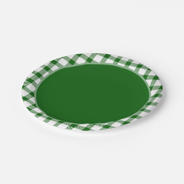 Assiettes En Carton Plaque de papier vert (Angle)