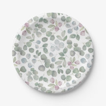 Plaque de papier vert Eucalyptus sauge
