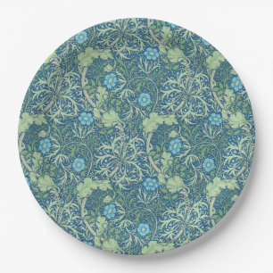 ASSIETTES EN CARTON PLAQUE DE PAPIER : WILLIAM MORRIS : ALGUES