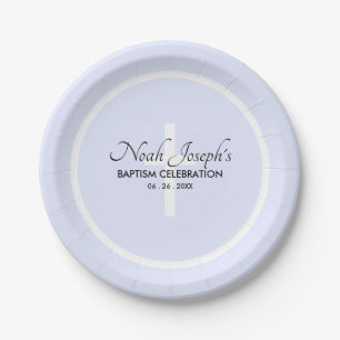 Assiettes En Carton Plaque de partie papier BAPTISM moderne