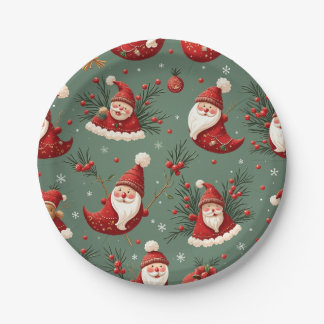 Assiettes En Carton Plaque de partie père Noël