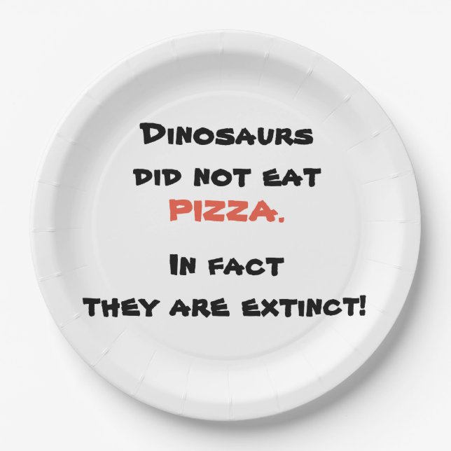 Assiettes En Carton Plaque de pizza amusante (Devant)